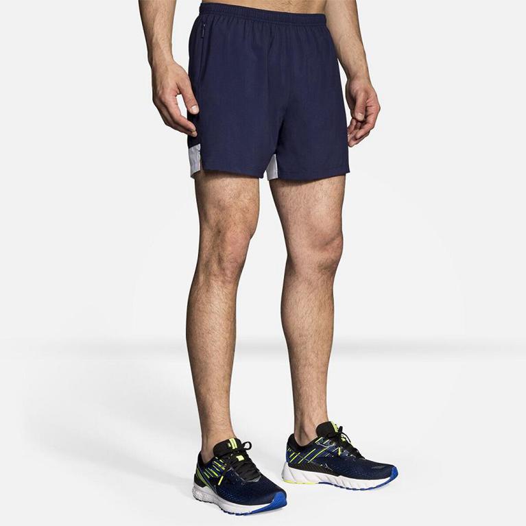 Brooks GO-TO 5 Running Shorts Mens Outlet - Blue (LOE071928)